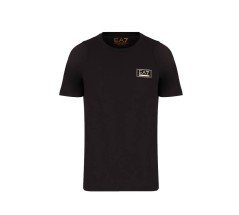 T-Shirt Uomo Train Gold Label Logo Metal LS Tee nero fronte