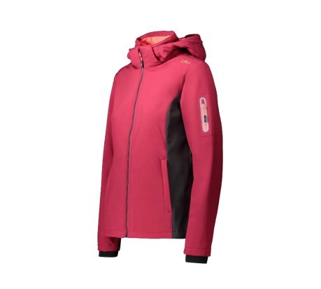Giacca Donna Full Zip Hooded Softshell grigio rosa 