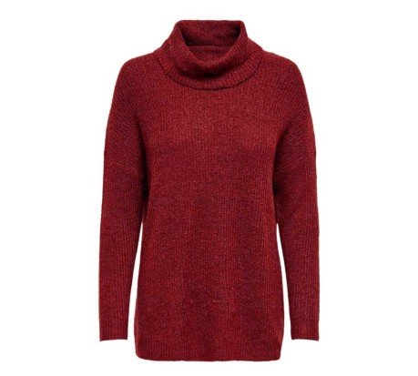Maglione Donna Pullover Mirna High Neck Knitted marrone 