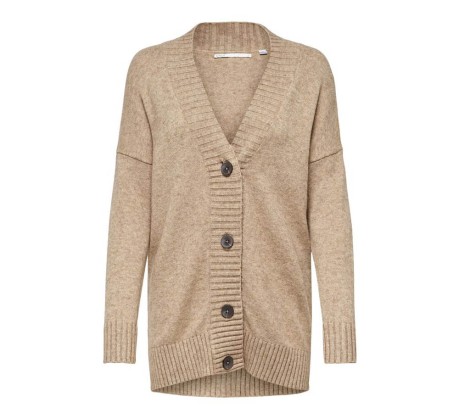 Cardigan Donna Sandy Button Knitted marrone 
