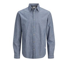 Camicia Uomo Classic Shirt Long Sleeve fantasia blu