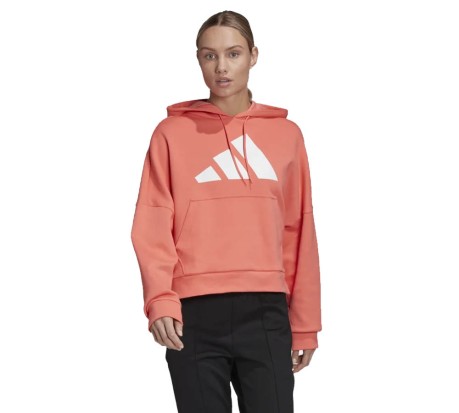 Felpa Donna Graphic Hoodie Back Zip rosso