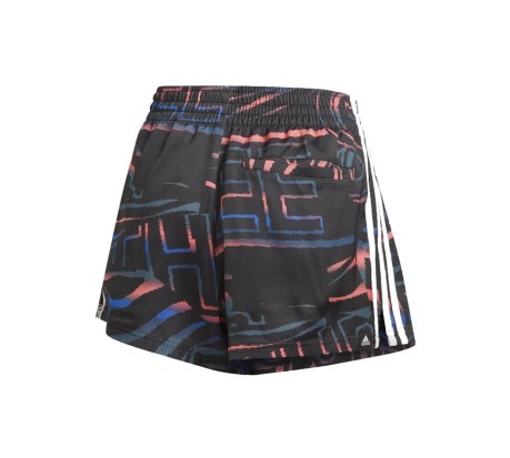 Shorts Donna Allover Print 3-Stripes nero 
