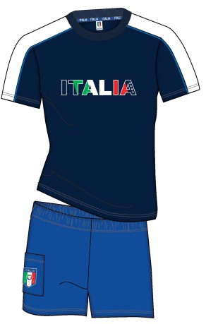 Pyjama-Italien blau