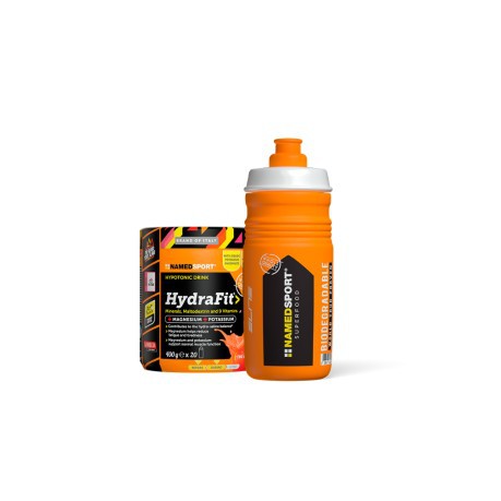 Hydrafit Red Orange Sali 400 g con Borraccia Namedsport