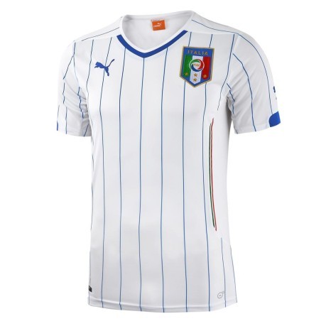 La segunda camiseta de fútbol de Italia de la copa del Mundo 2014 junior
