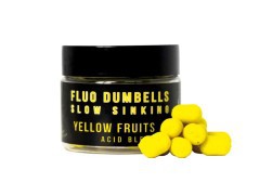 Boilies Fluo Dumbells Yellow Fruits SLow Sinking Over Carp