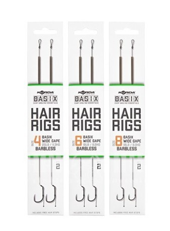 Terminali pronti Basix Hair Rig Wide Gape B senza ardiglione