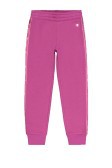 Pantaloni Bambina Joggers Logo-Tape nero-rosa davanti