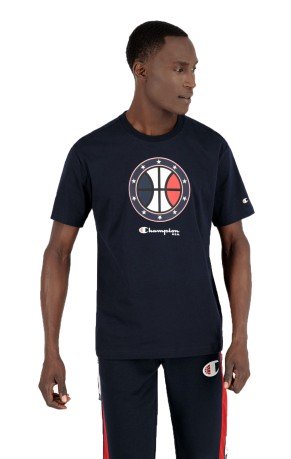 T-Shirt Uomo Basketball blu davanti