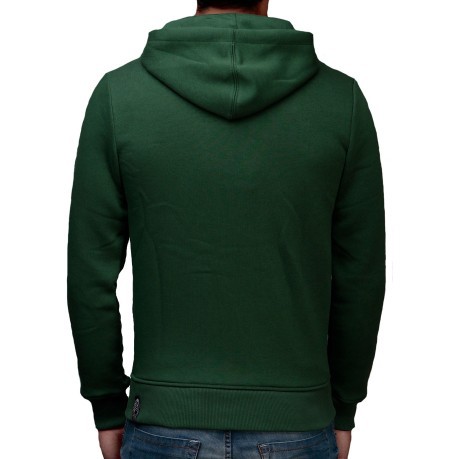 Sweat-shirt Hommes Full Zip Hooded vert