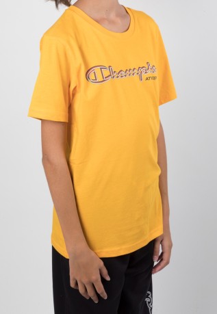 T-shirt Bambino Girocollo giallo davanti