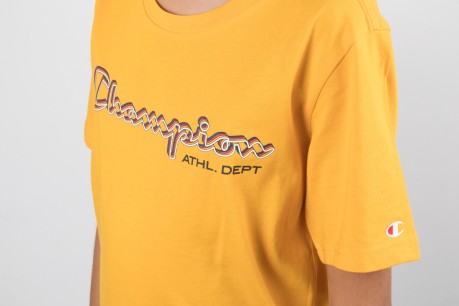 T-shirt Bambino Girocollo giallo davanti