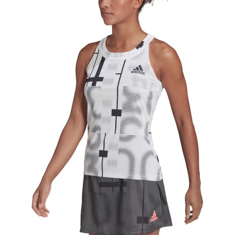 T-Shirt Tennis Donna Club Graphic bianca fronte