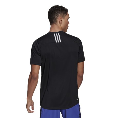 T-Shirt Uomo Primeblue for Sport 3-Stripes nera fronte