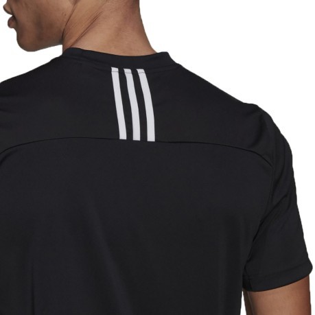 T-Shirt Uomo Primeblue for Sport 3-Stripes nera fronte