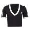 T-Shirt Donna Adicolor Classics Cropped nero-bianco fronte