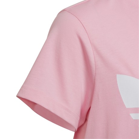 T-Shirt Junior Trefoil rosa-bianco fronte