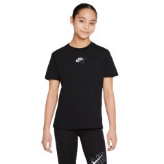 T-Shirt Junior Nike Air Logo nera indossata fronte