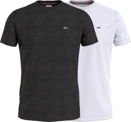 T-Shirt 2 Pack Slim Fit fronte bianco/nero