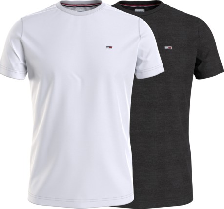 T-Shirt 2 Pack Slim Fit fronte bianco/nero