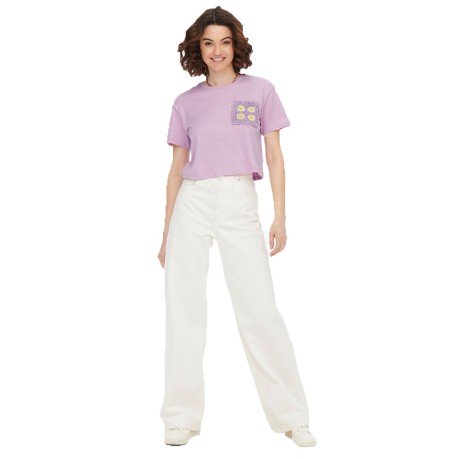 T-shirt Donna Cropped Woodstock