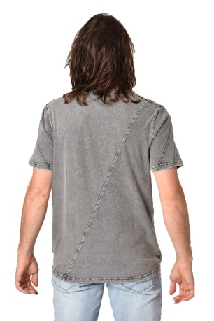 T-Shirt Uomo Teschio su Skate fronte grigio