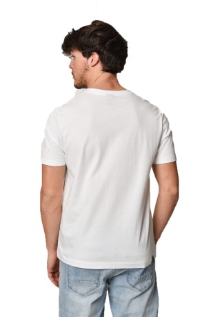 T-Shirt Uomo Taschino a Fiori fronte bianco
