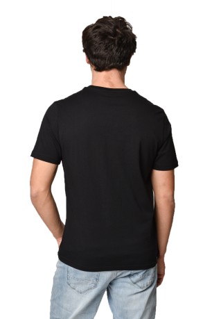 T-Shirt Uomo Stampa Centrale fronte nero