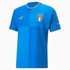 Maglia Calcio Italia Home Authentic 22/23 fronte azzurro