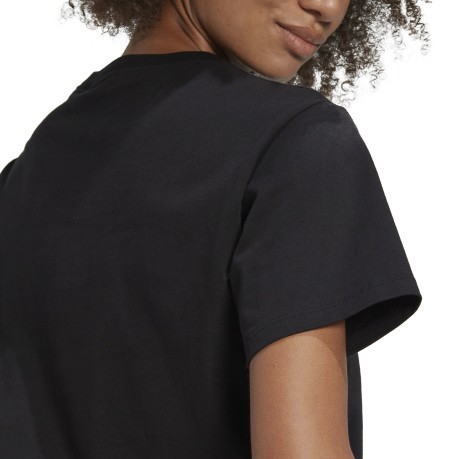 T-Shirt Donna Logo Maculato nero-marrone