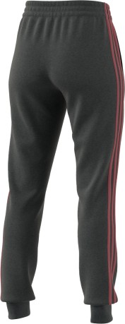 Pantalone Donna Essentials Fleece 3-Stripes fronte nero-bianco