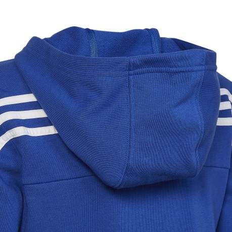 Tuta Junior Sportiva Future Icon 3-Stripes fronte azzurro-blu