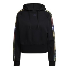 Hoodie Donna All Over Print fronte nero-fantasia