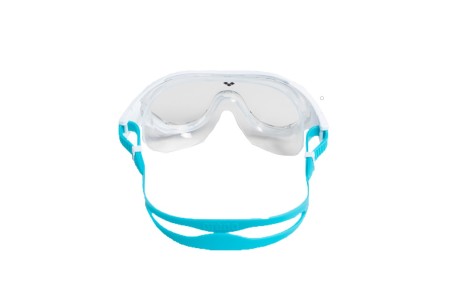 Maschera Nuoto Junior The One fronte trasparente-azzurro