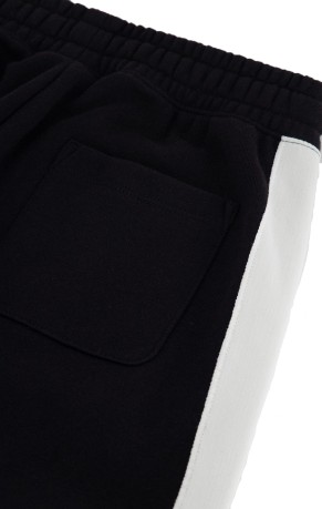 Pantaloni Donna Slim Fit Inserti Tape fronte nero-bianco