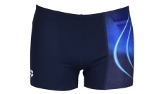 Costume Uomo Corto Swim Placement fronte blu-azzurro