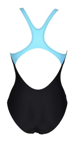 Costume Donna Swim Pro Back fronte nero-azzurro 