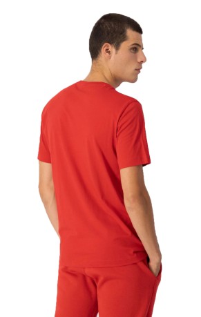 T-Shirt Uomo Girocollo Logo College fronte rosso 