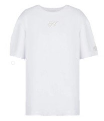 T-Shirt Donna Core Lady con Ricamo fronte bianco