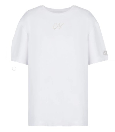 T-Shirt Donna Core Lady con Ricamo fronte bianco 