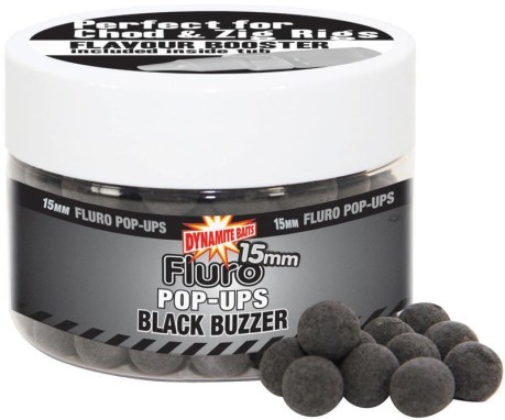 Black Buzzer Fluro Pop-Ups &amp; Dumbells 15 mm
