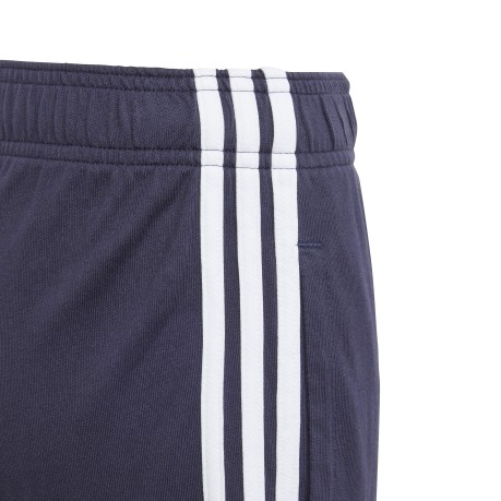 Short Bambino Essentials 3-Stripes blu bianco fronte