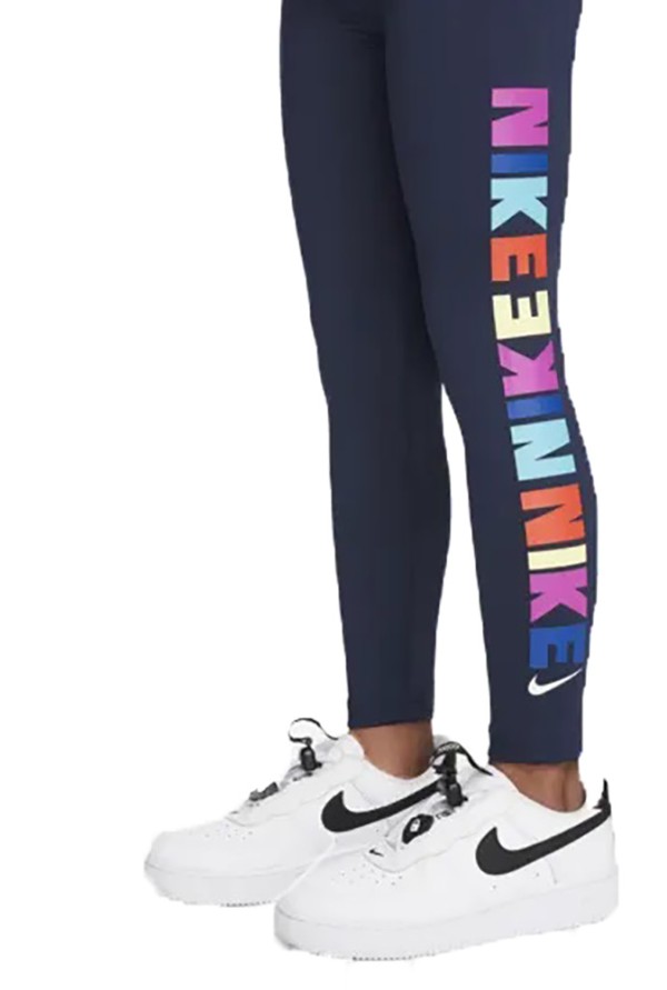 Leggings Bambina colore Blu - Nike 