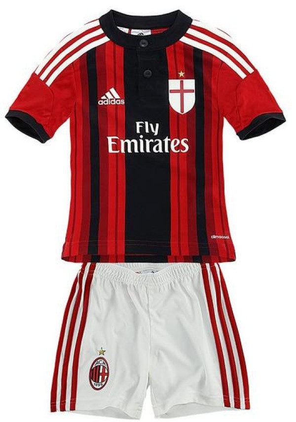 Completo bambino AC Milan Home colore Rosso Nero - Adidas 