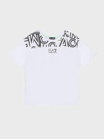 T-Shirt Bambino Train Logo Series All Ove bianco