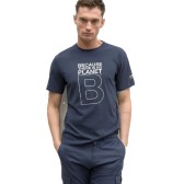 T-Shirt Great B blu fronte