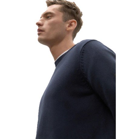 Maglione Uomo Tail Knit blu fronte