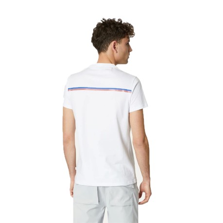 T-Shirt Uomo Odom Logo Stripes bianco fronte