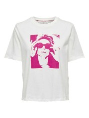 T-shirt Donna Mia Boxy bianco fronte